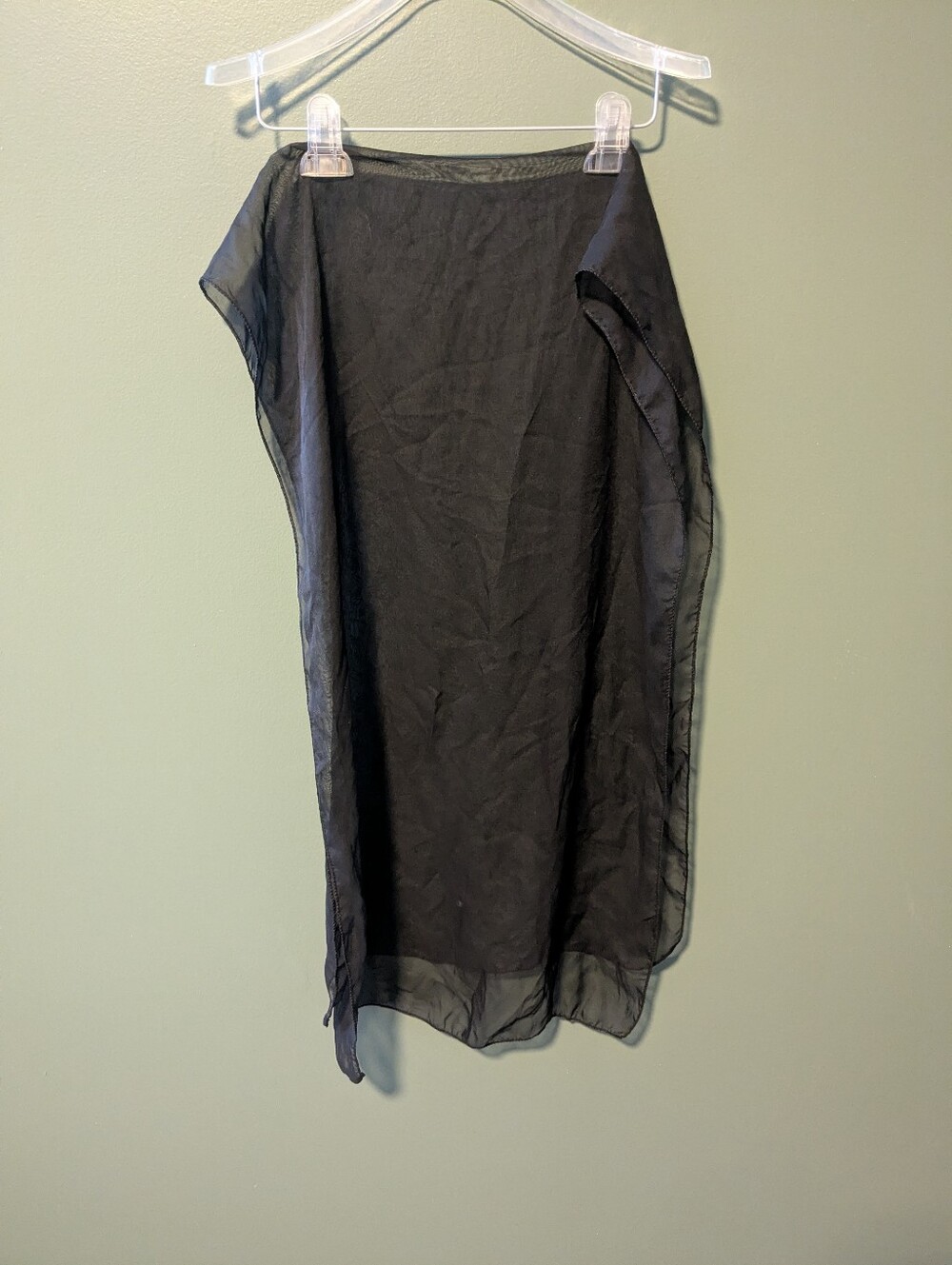 Black Women's Sheer Overlay Scarf